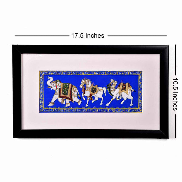 Royal Wedding Miniature Painting (17.5*10.5 Inches)