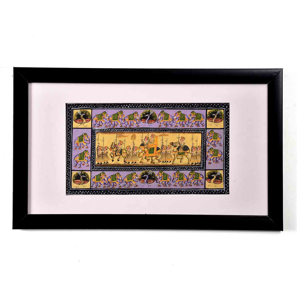 Miniature Painting Of Royal Cavalcade (17.5*10.5 Inches)