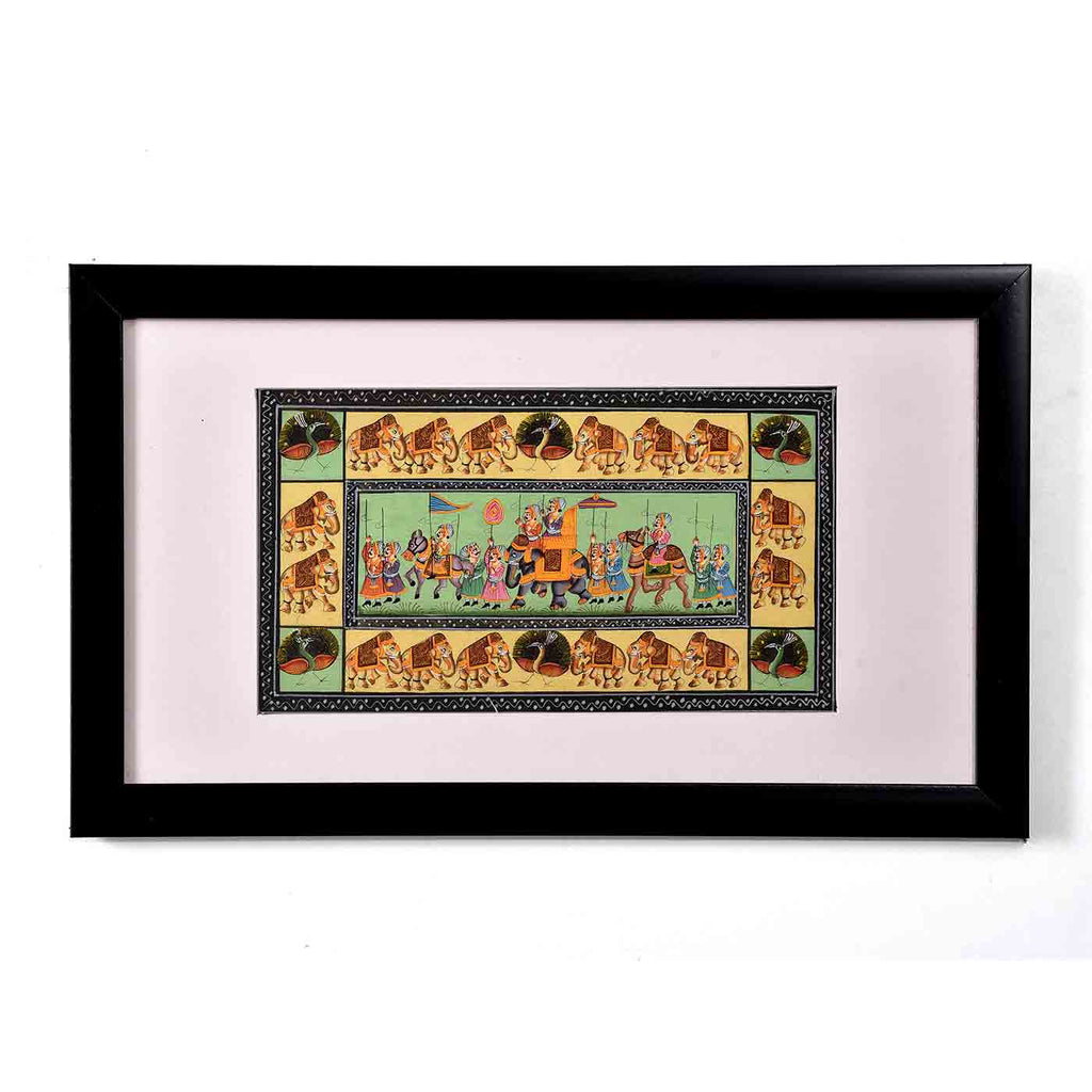 Rajasthan King Miniature Painting (17.5*10.5 Inches)