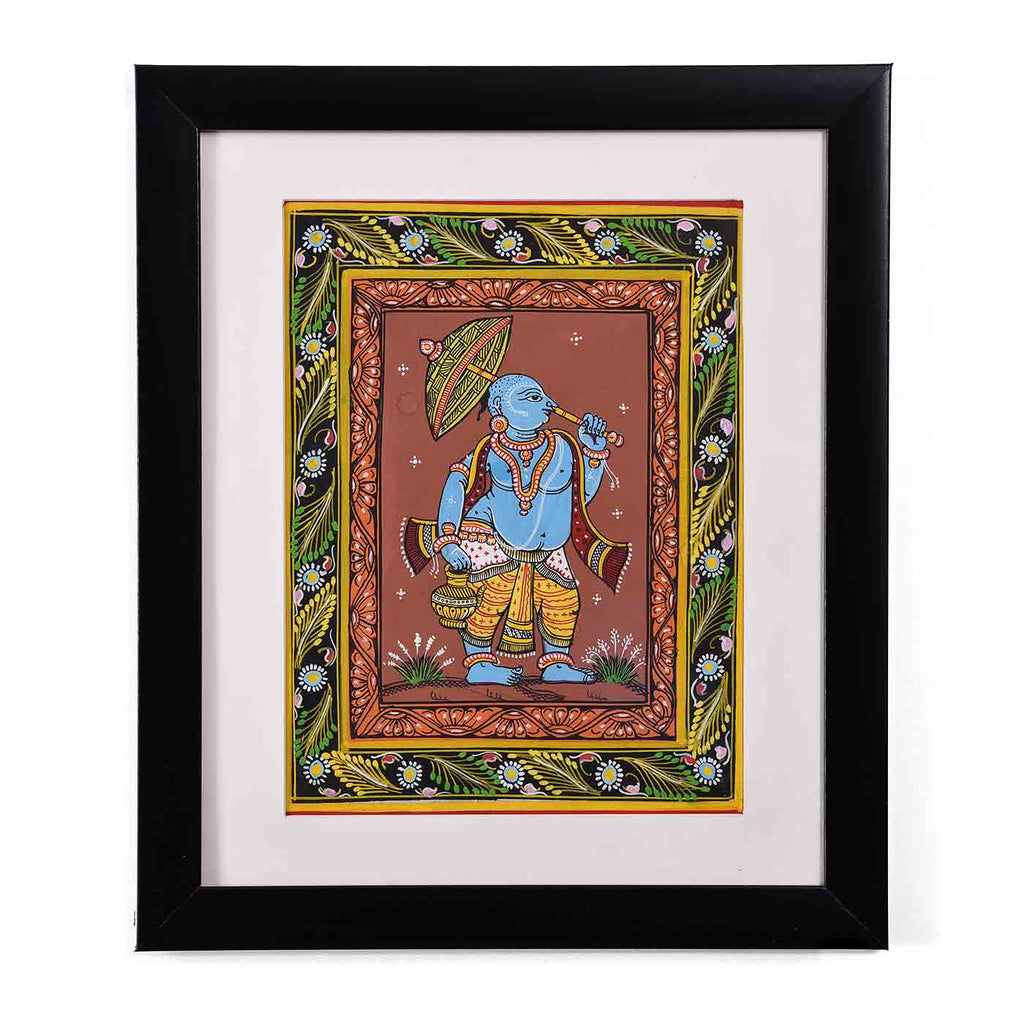 Vaman Avatar Pattachitra Painting (11.5*13.5 Inches)