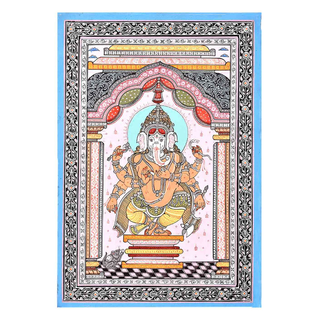 Giant Ganpati Pattachitra Painting (13*19 Inches)