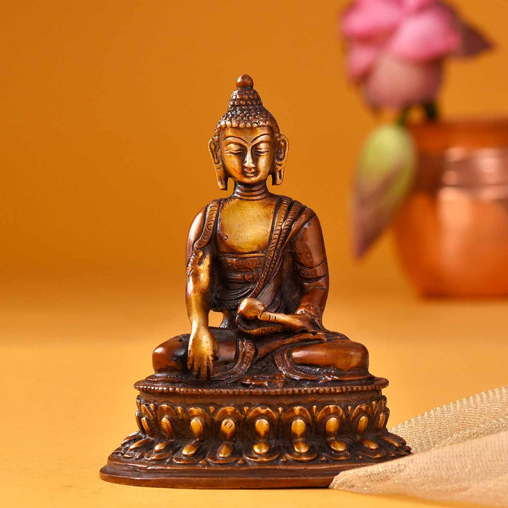 The Pensive Buddha Brass Idol