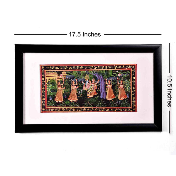 Krishna Gazing At Radha's Dance Painting (17.5*10.5 Inches)