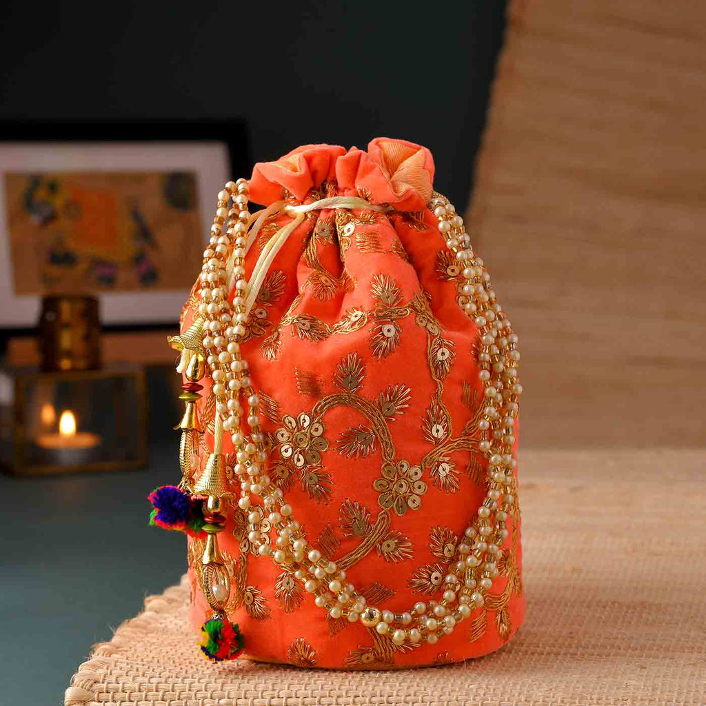 Beautifully Embroidered Potli Bag