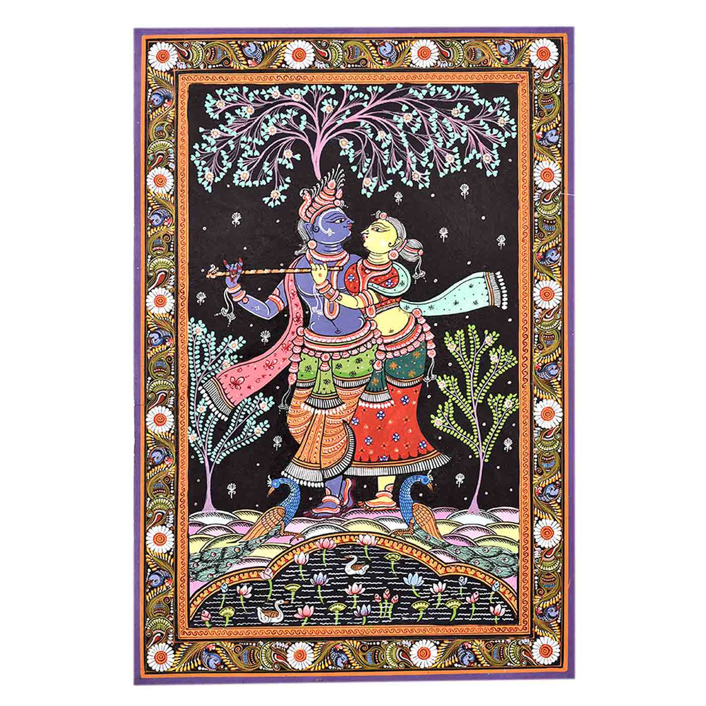 Radha Krishna Romantic Painting (13*19 Inches)