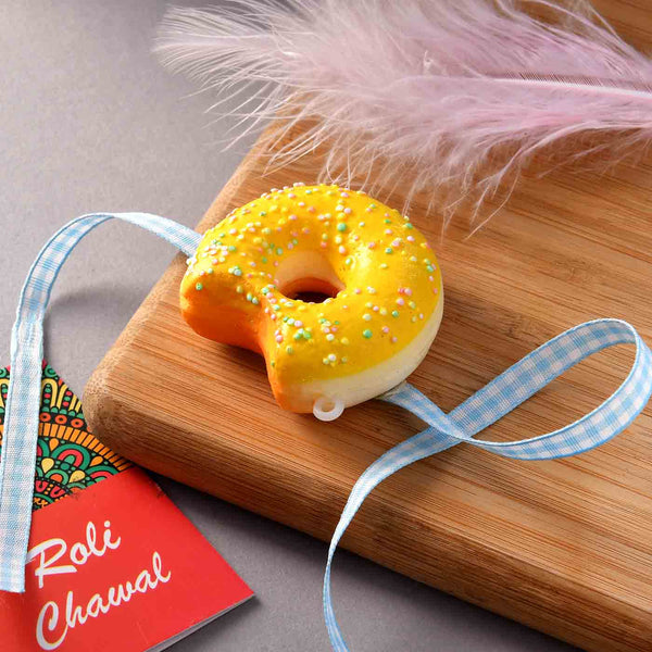 Cute Donut Rakhi With Almond Pie