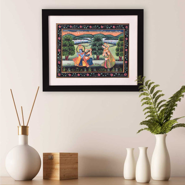 Krishna Leela Painting (16.5*13.5 Inches)