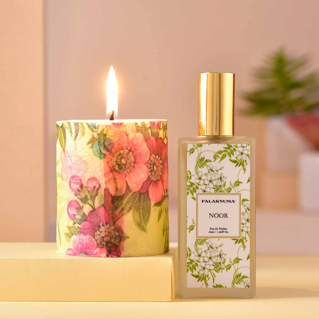 Enticing Valentine Hamper With Eau De Parfum & Candle