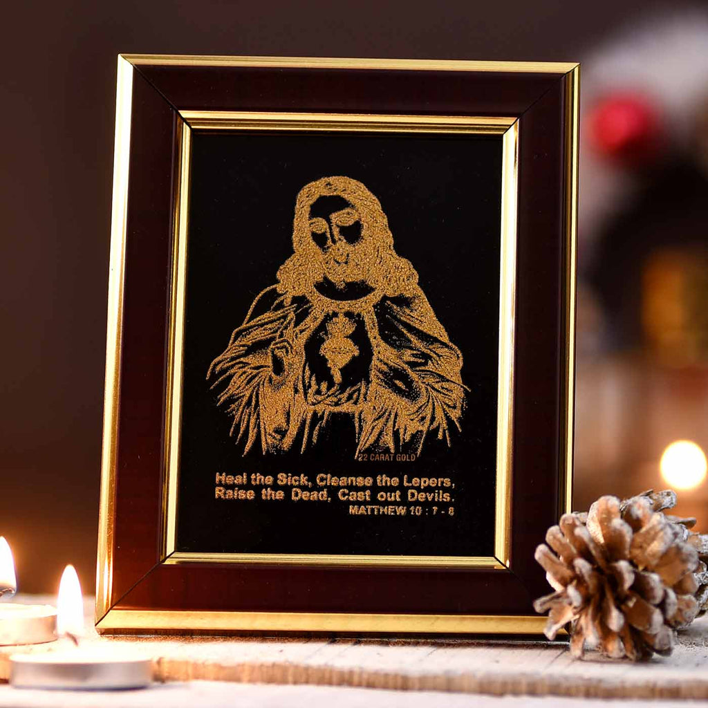 Spiritual Jesus Gold Frame