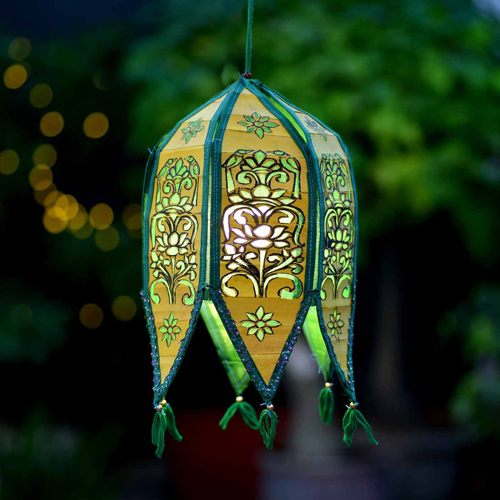 Soothing Palm Leaf Lanterns (12*7.5 Inches)