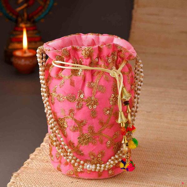 Party Potli Bag With Embroidery