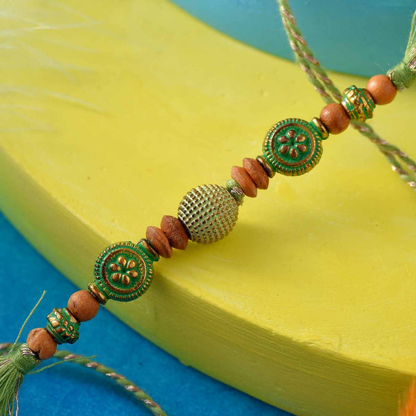 Rakhi With Beautiful Stone And Beads