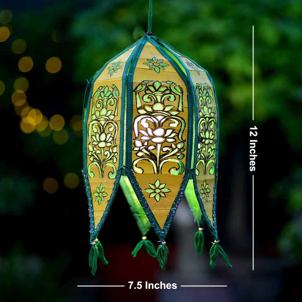 Soothing Palm Leaf Lanterns (12*7.5 Inches)
