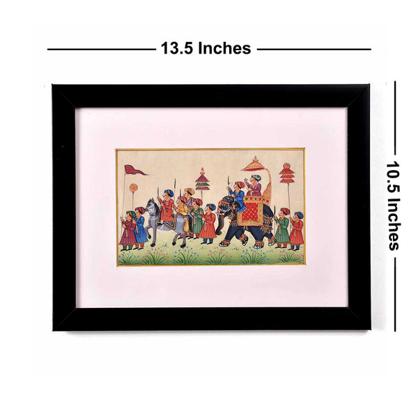 The Royal Parade Framed Miniature Painting (13.5*10.5 Inches)
