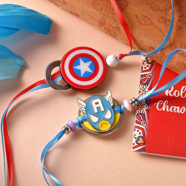 Funky Set Of 2 Rakhis With Chocolate Pack
