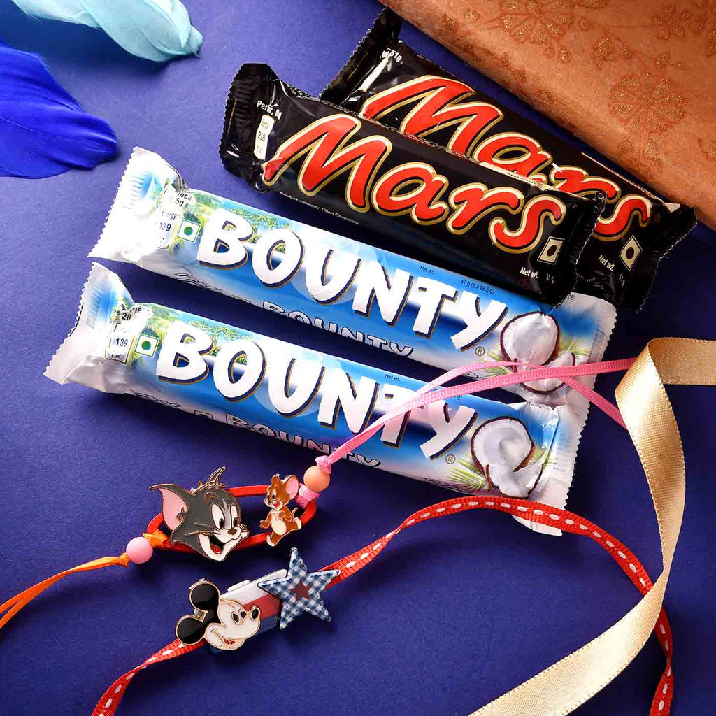 Disney Set Of 2 Rakhis With Chocolates