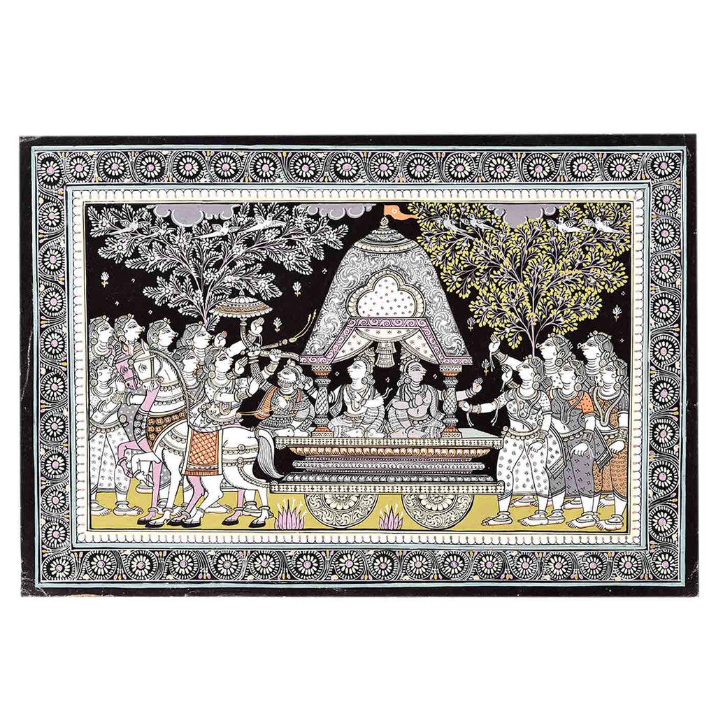 Krishna Emotional Departure Painting (13*19 Inches)