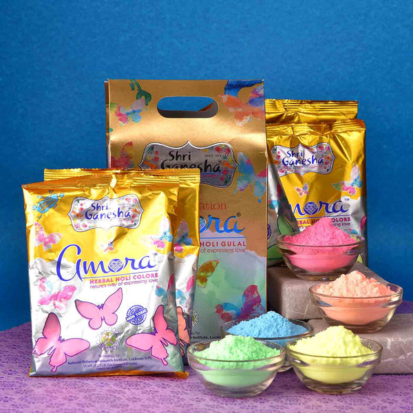Special Amora Set of 5 Pastel Colour  Fragrant Gulal