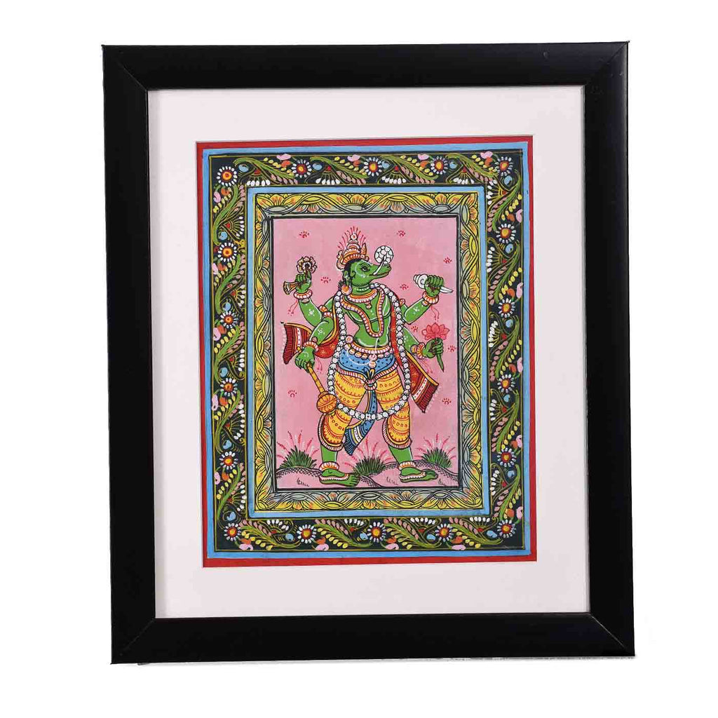 Varaha Avatar Pattachitra Painting (11.5*13.5 Inches)