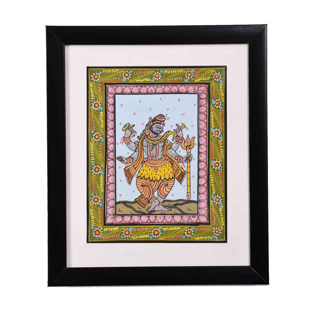 Great Dancer Shiva Pattachitra Painting