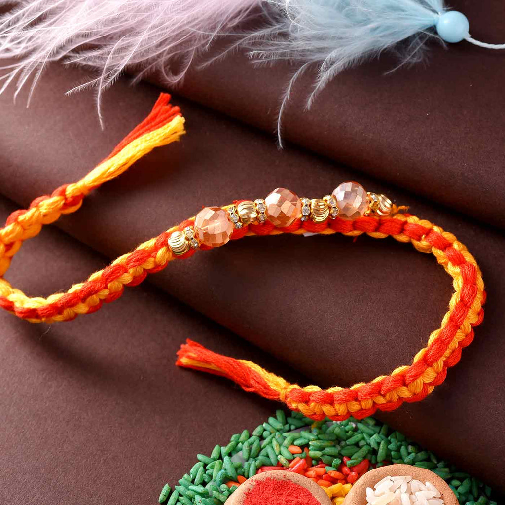 Traditional Dazzling Pearls Rakhi