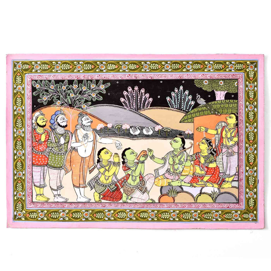 Bharat request Ram's Return Painting (13*19 Inches)