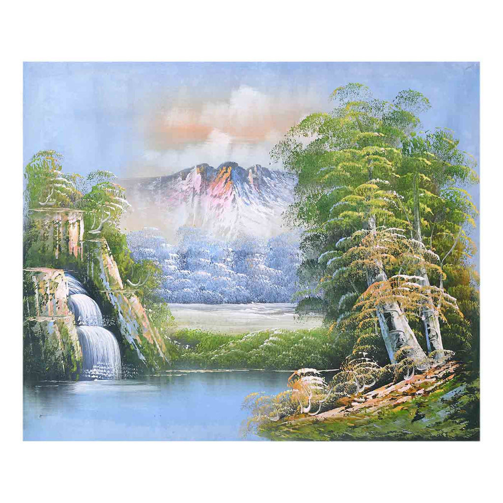 Aesthetically Pleasing Landscape Canvas Painting (24*21 Inches)