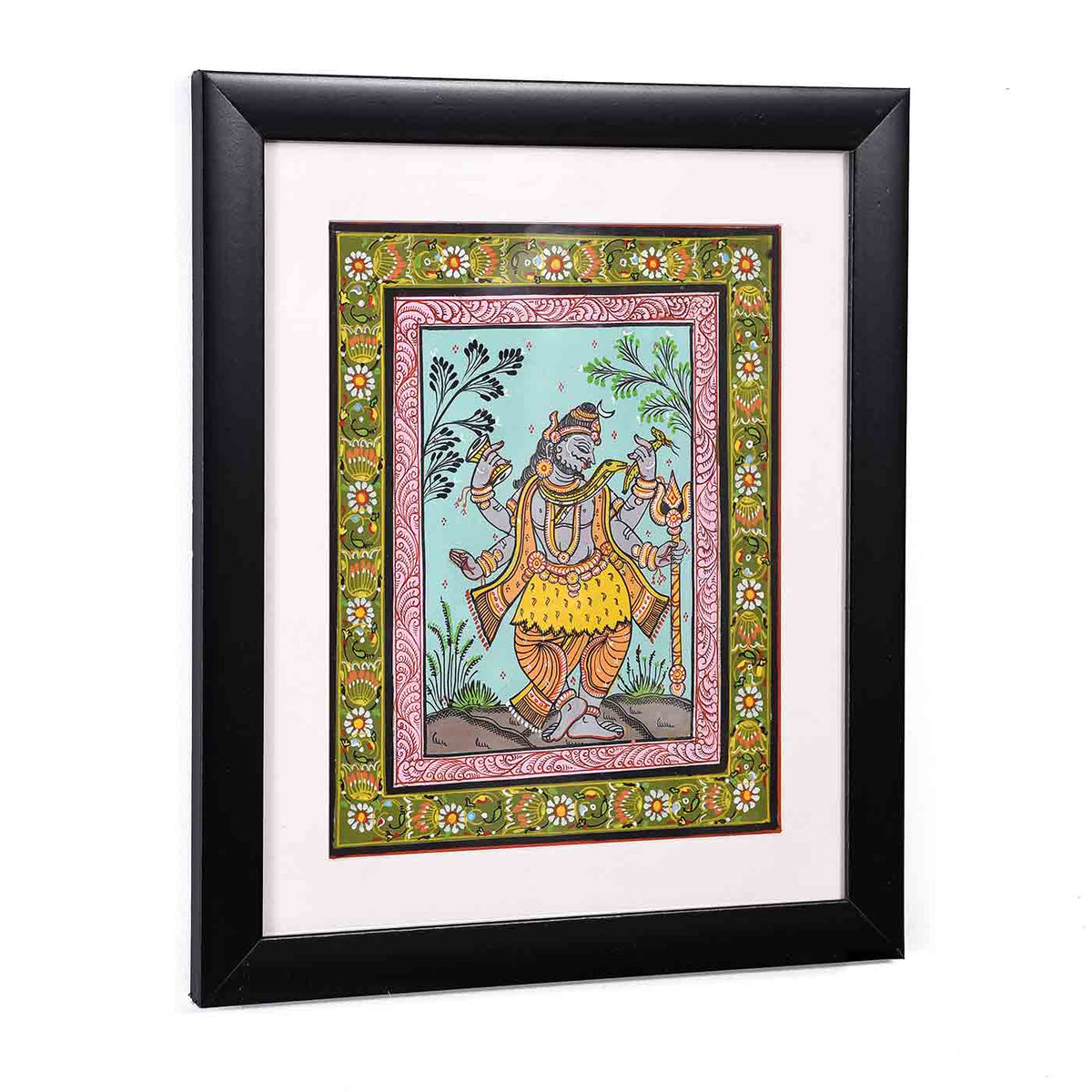 Divine Dancer Lord Shiva Pattachitra Painting (11.5*13.5 Inches) – TOKENZ