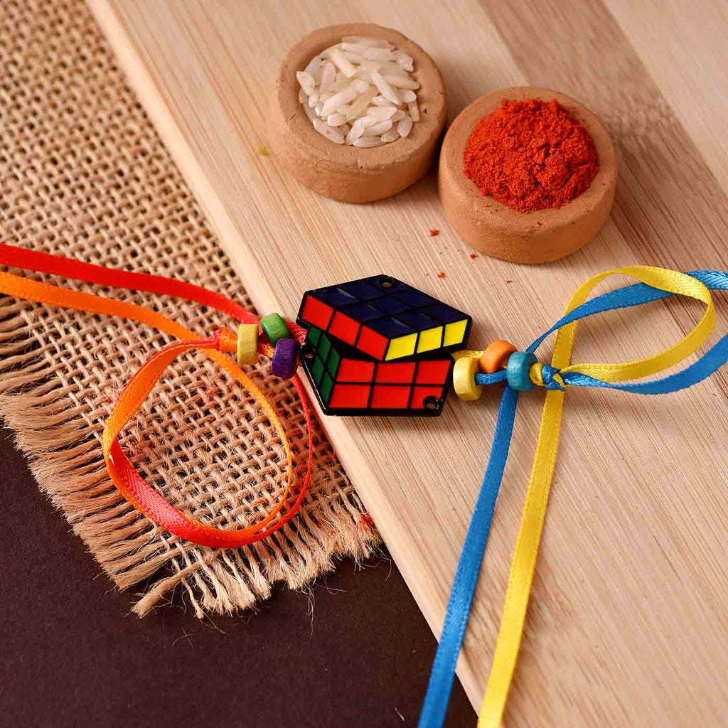 Playful Kid's Rubik's Cube Rakhi