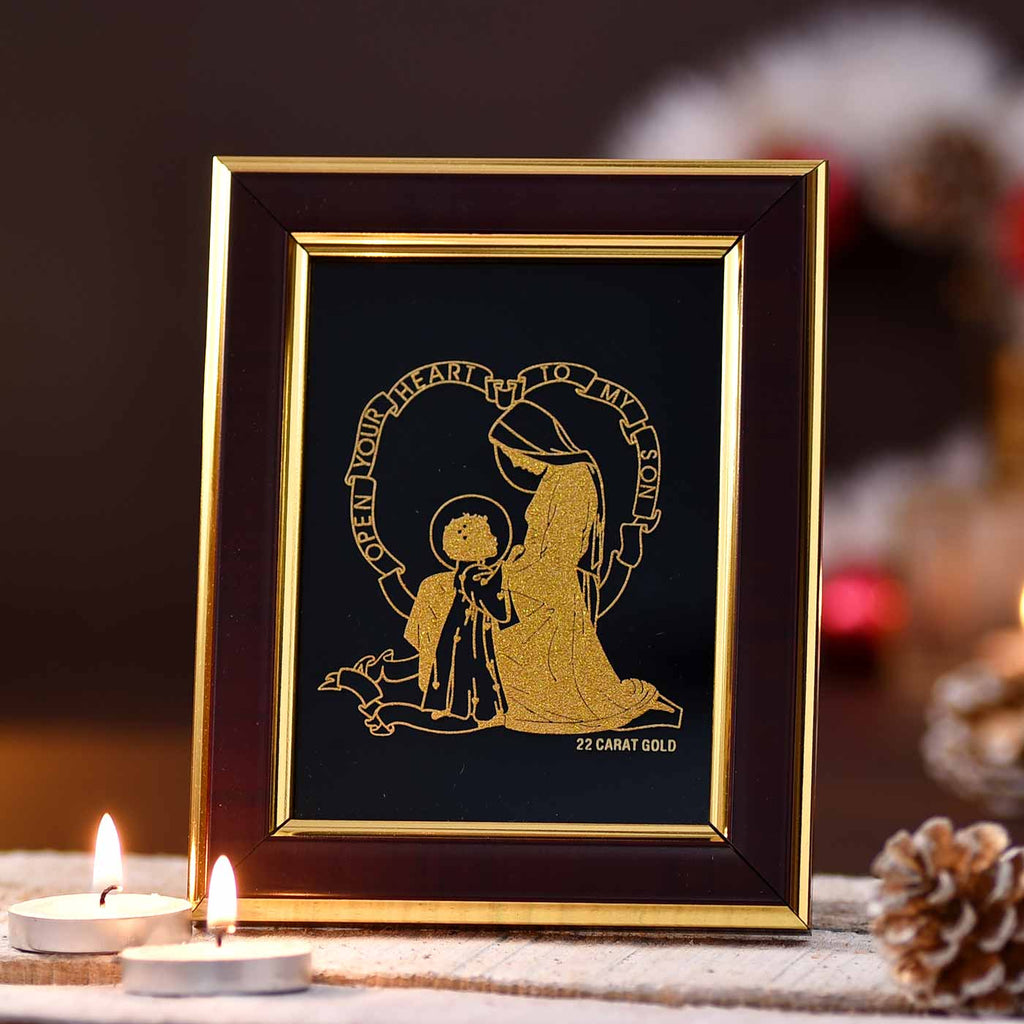 Mary & Jesus Divine Gold Frame
