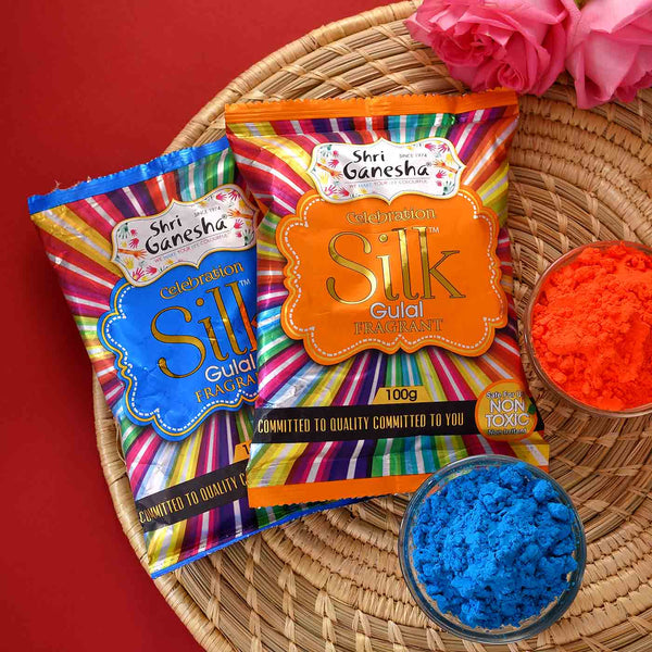 Holi Special Kesariya Gujiyas With Soft Silk Gulal