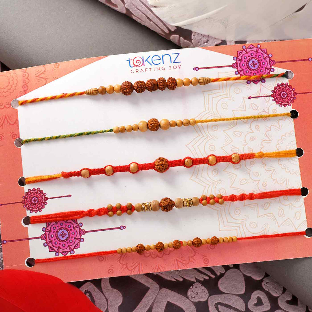 Designer Beads Rakhi Set Of 5