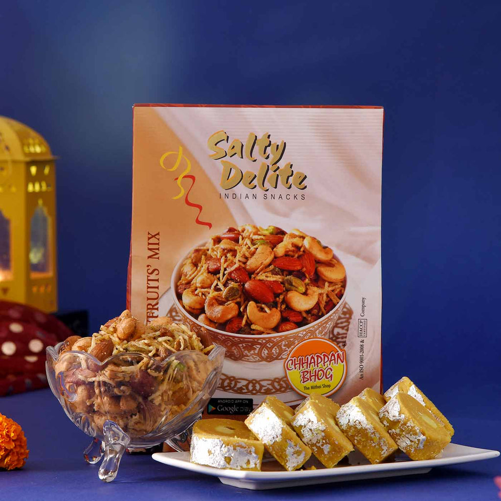 Batisha Sweets Brass Kerala Diya With Dry Fruit Mix & Batisha Slice – TOKENZ