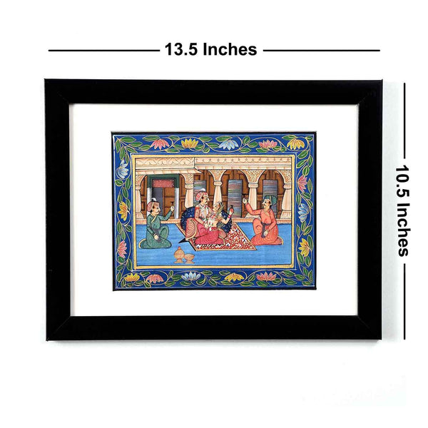 Royal Life Framed Wall Painting (13.5*10.5 Inches)