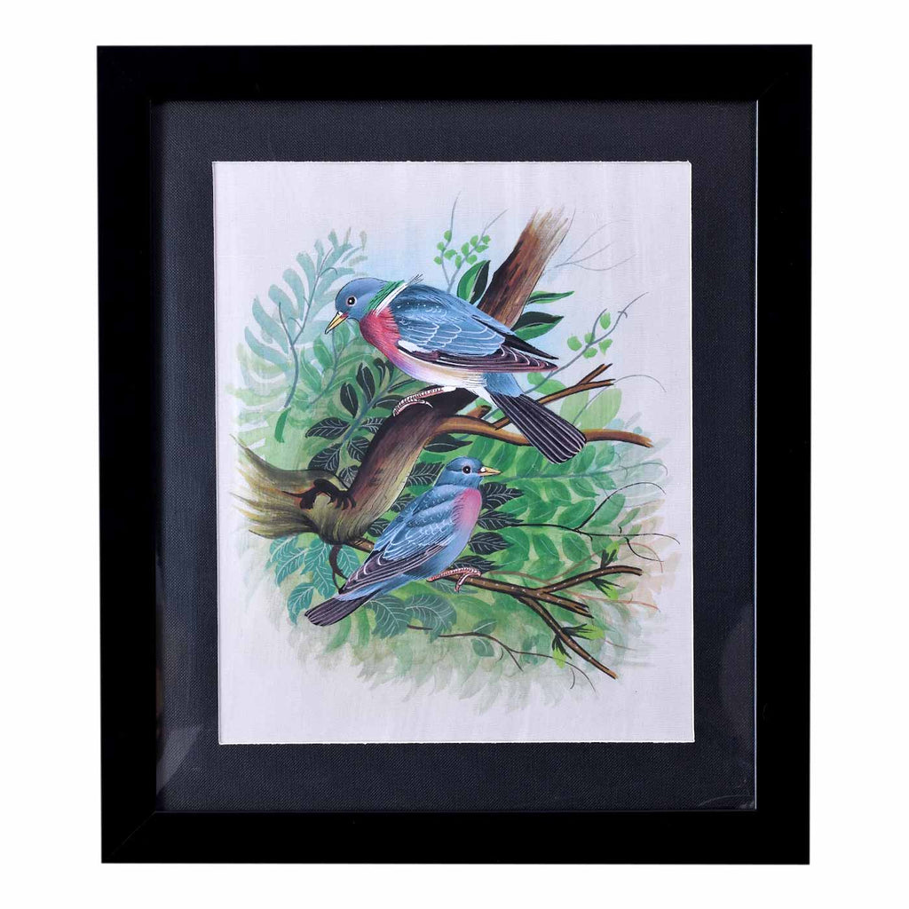 Intellectual Bluebird Canvas Painting (13*15 Inches)