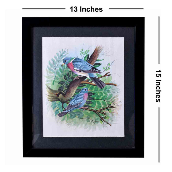 Intellectual Bluebird Canvas Painting (13*15 Inches)