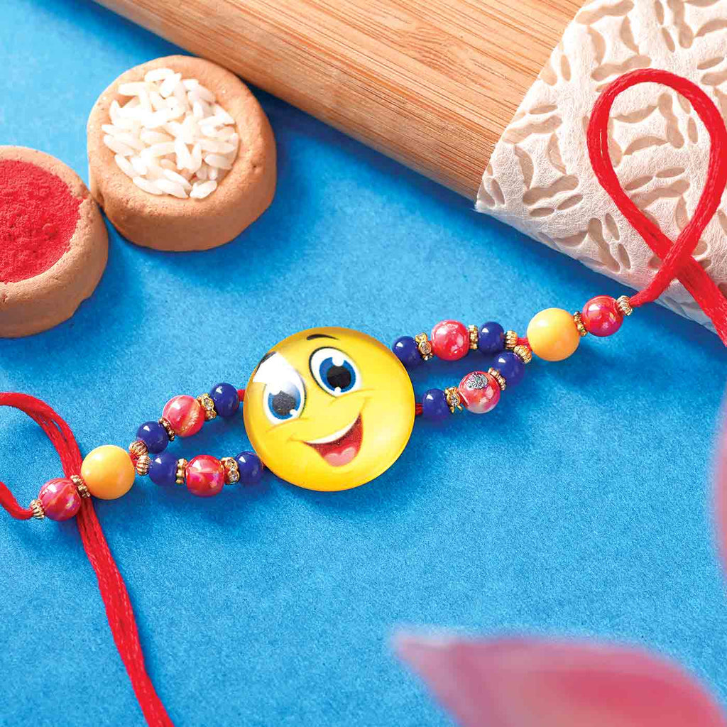 Smiley Beads Kid's Rakhi