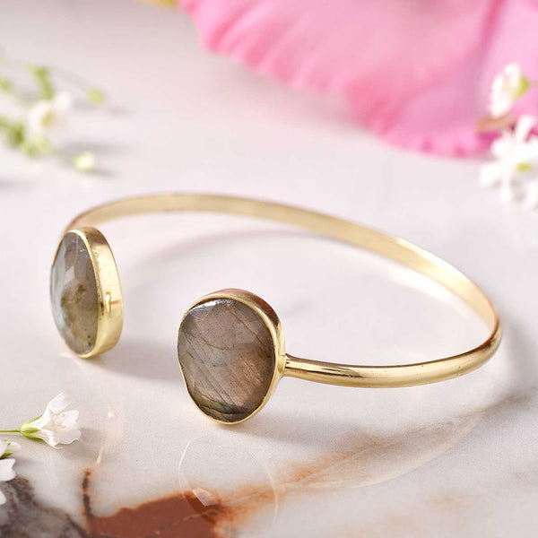 Solid Gold 14K Colorful Gemstone Bracelet, Semi Precious Stone Bracelet -  Valltasy