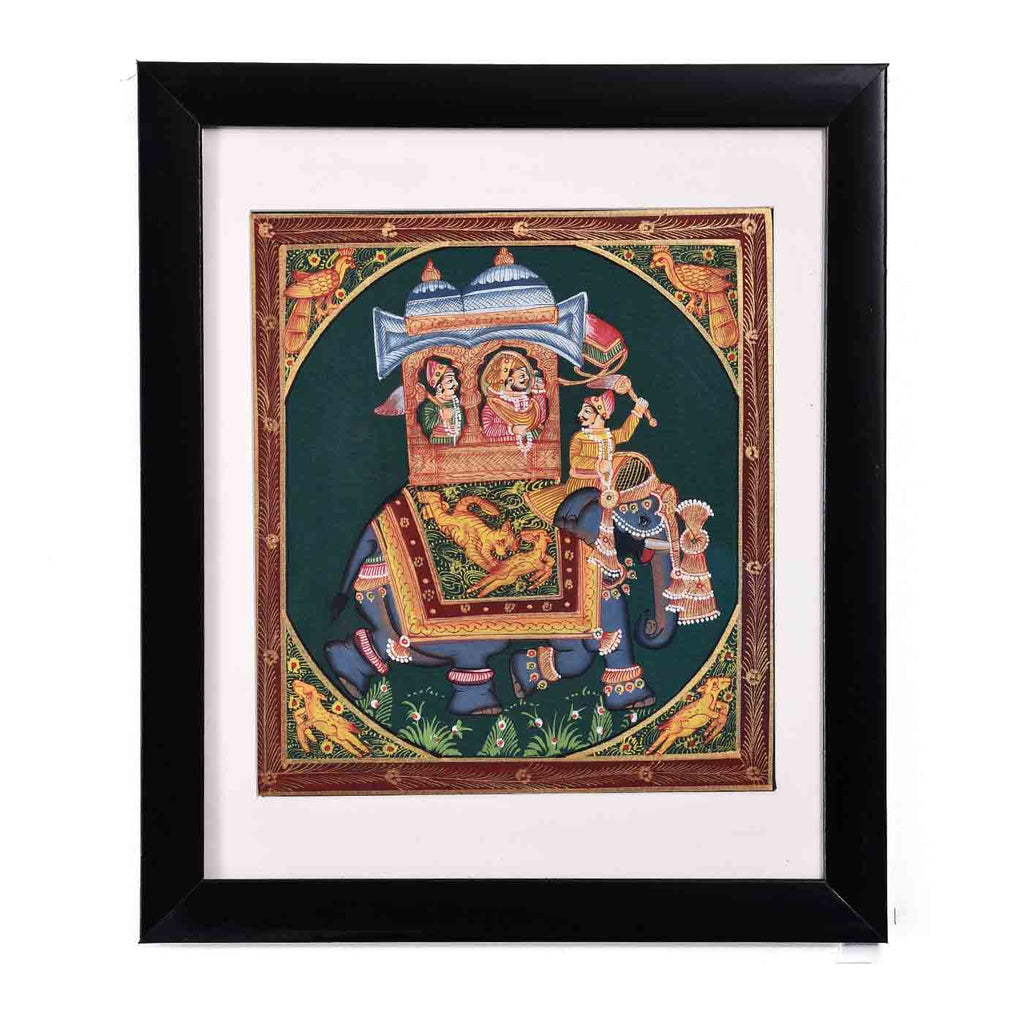 Rajasthani Mughal Painting Of Mughal Emperors (11.5*13.5 Inches)