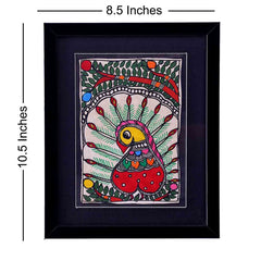 Dancing Bird Madhubani Painting (8.5*10.5 Inches) – TOKENZ