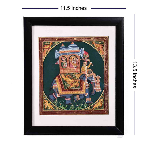 Rajasthani Mughal Painting Of Mughal Emperors (11.5*13.5 Inches)