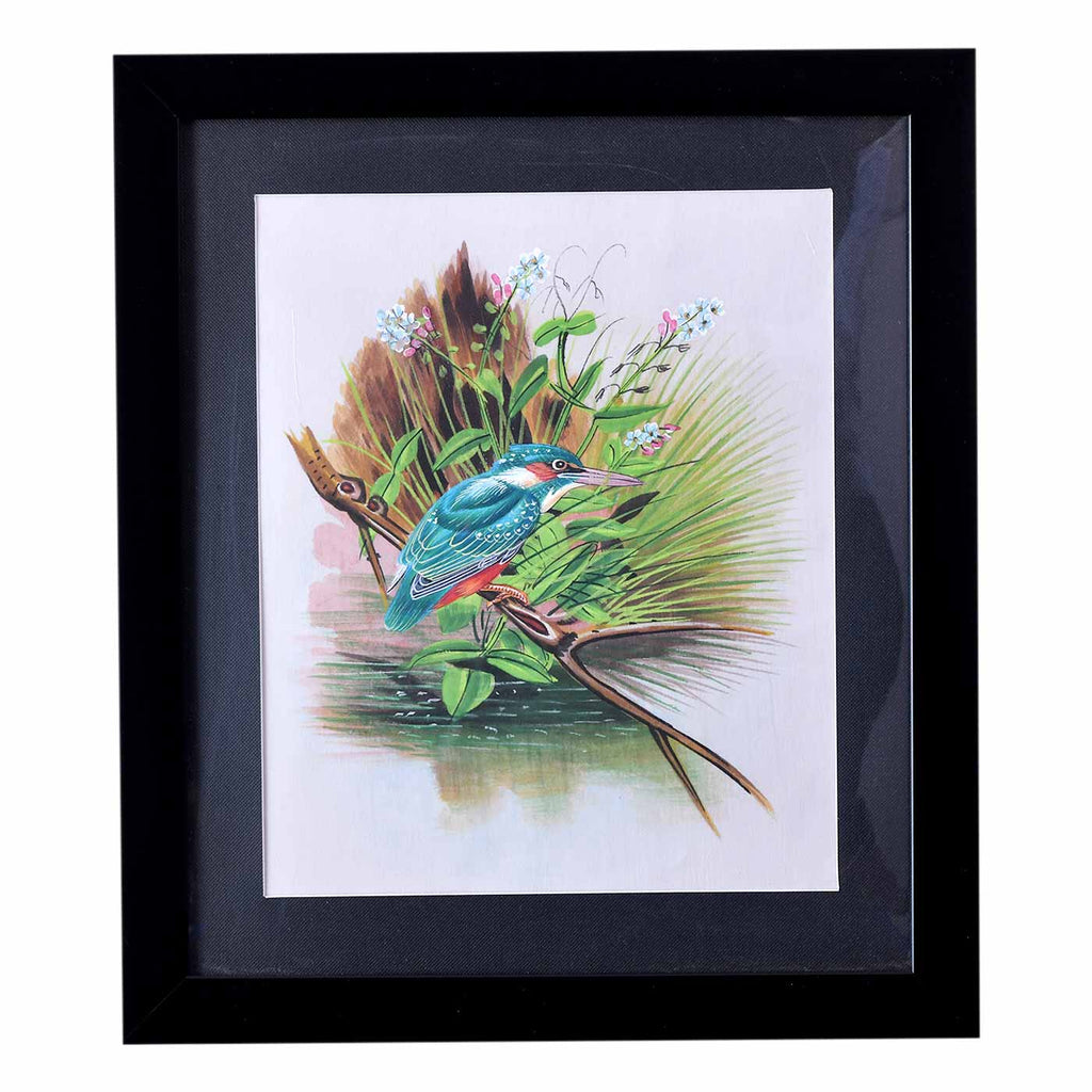 Amazing Kingfisher Seascape Painting (13*15 Inches)