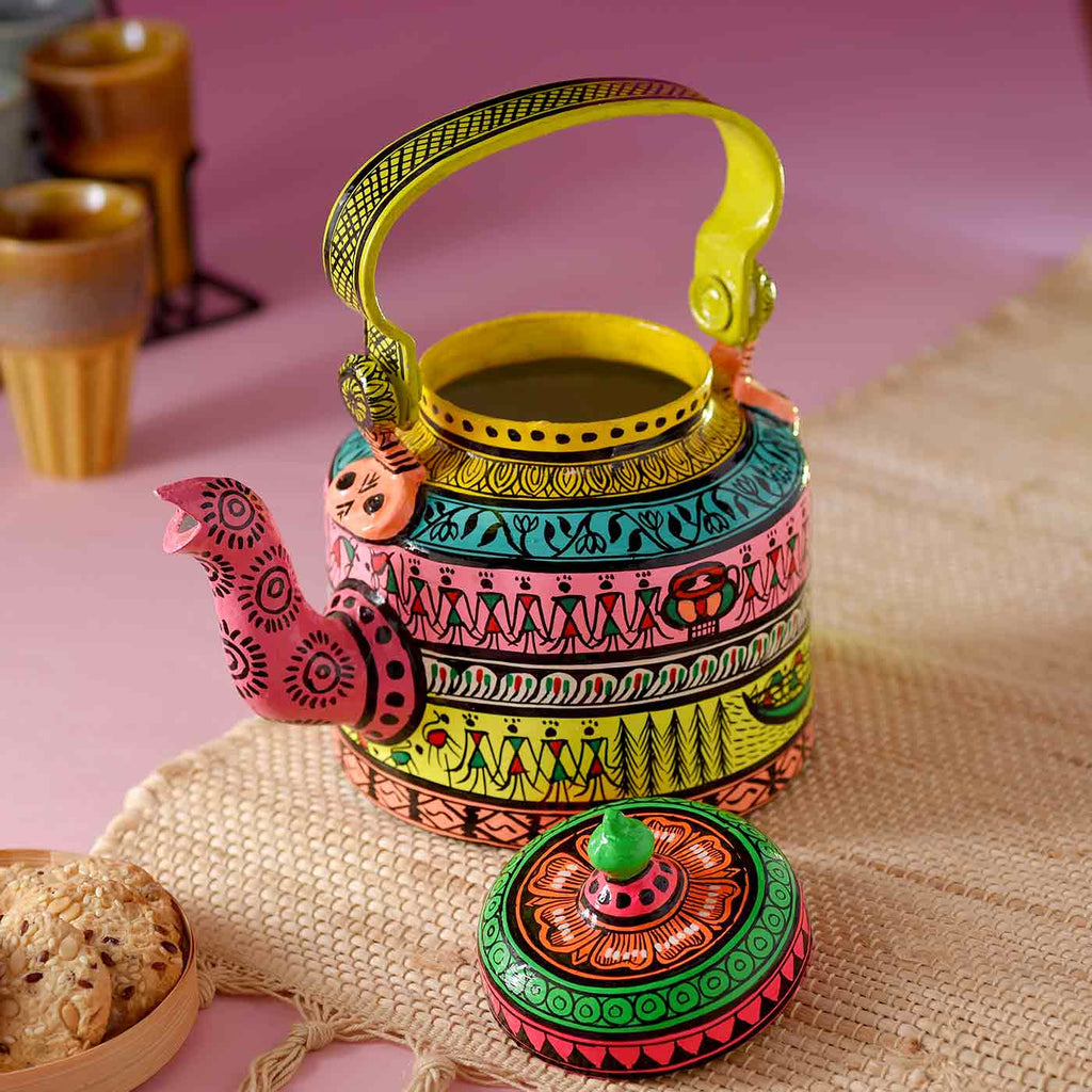 Decorative Kettle With Pattachitra Painting (6.5*5.5 Inches)