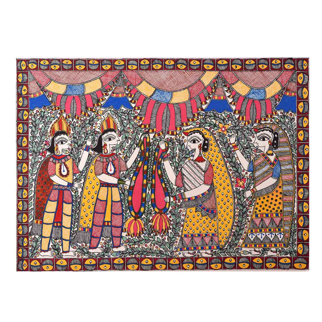 Ram-Sita Vivaah Madhubani Painting (29*21 Inches)
