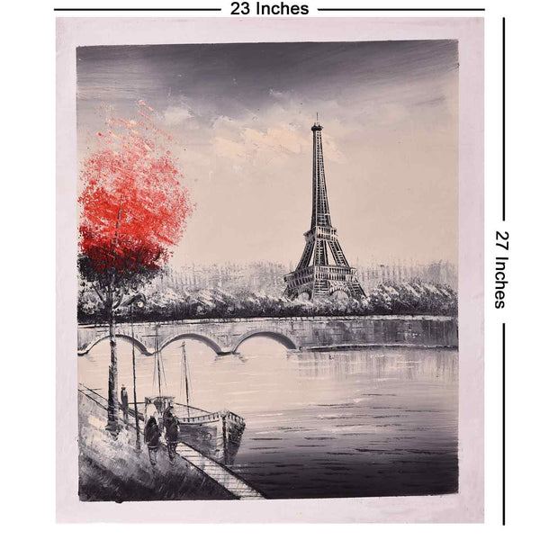 Eiffel On Paris Vintage Painting