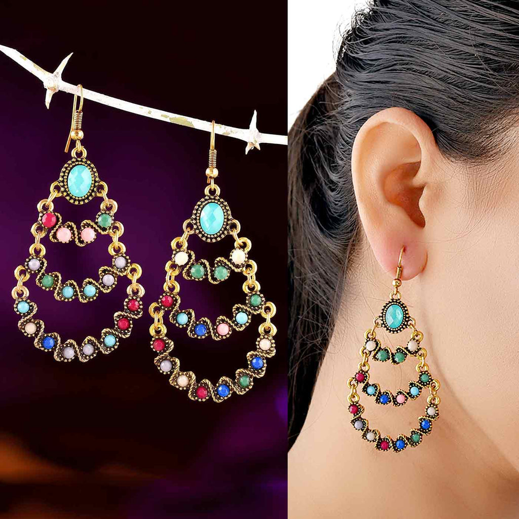 Three Layered Traditional Earrings