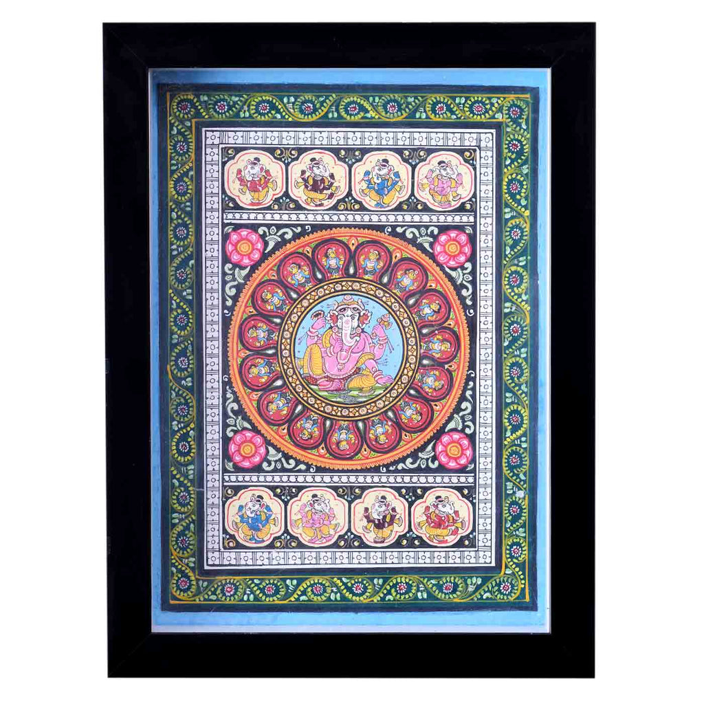 Divine Ganesha Pattachitra Painting (11*15 Inches)