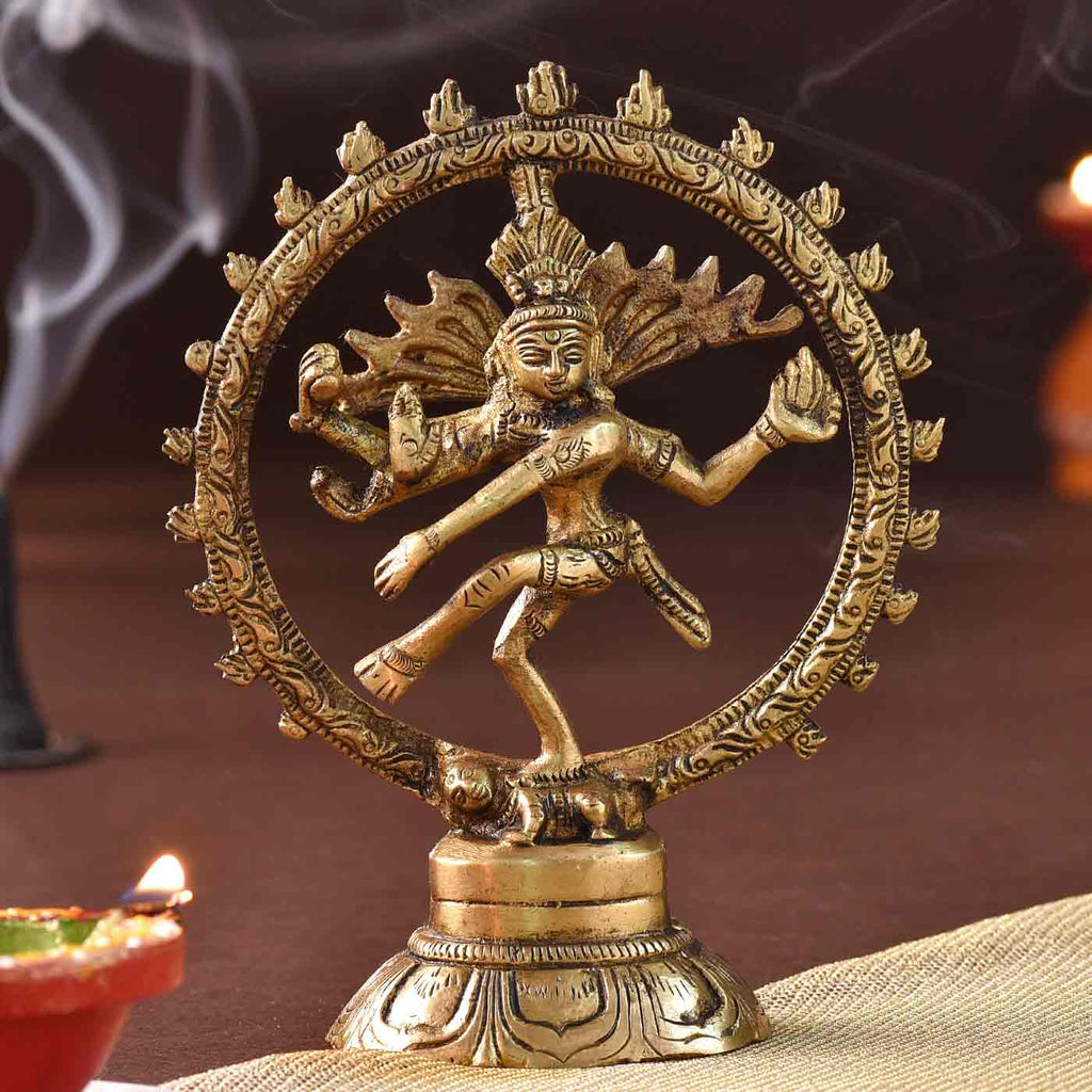 Handcrafted Dancing Brass Idol Of Nataraj