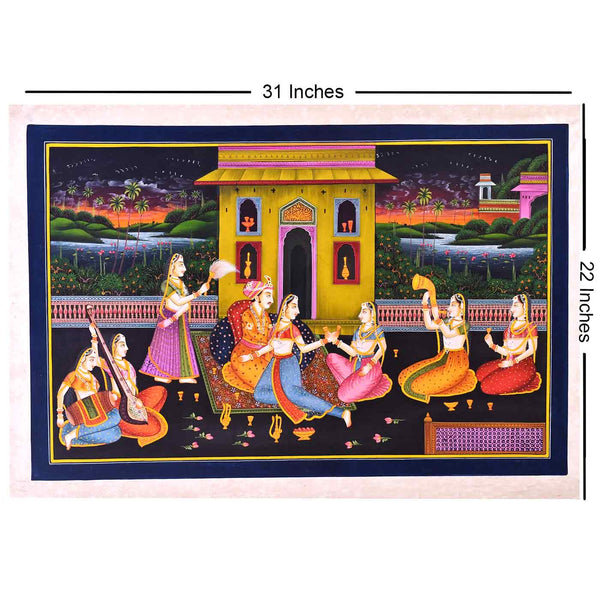 Love Indulgence Mughal Silk Painting