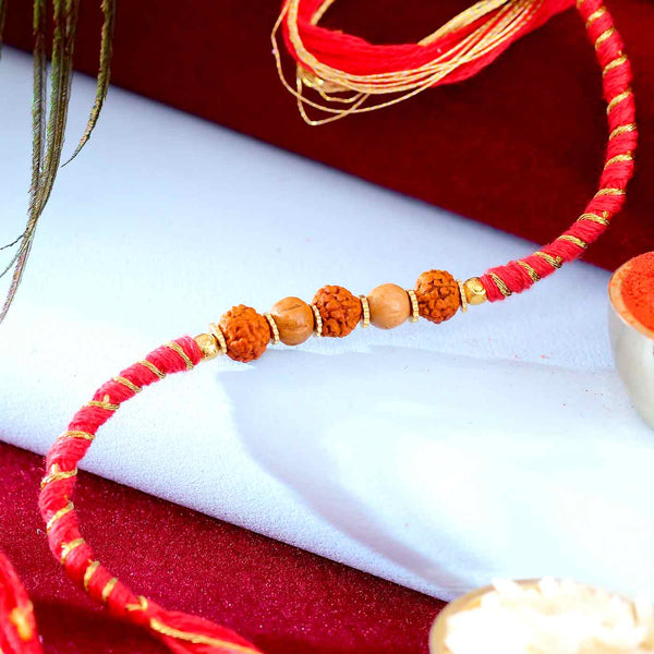 Blissful Rudraksh & Beads Rakhi